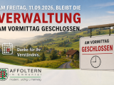 Verwaltung am Freitag, 11.09.2026, vormittags geschlossen (IT-Arbeiten)